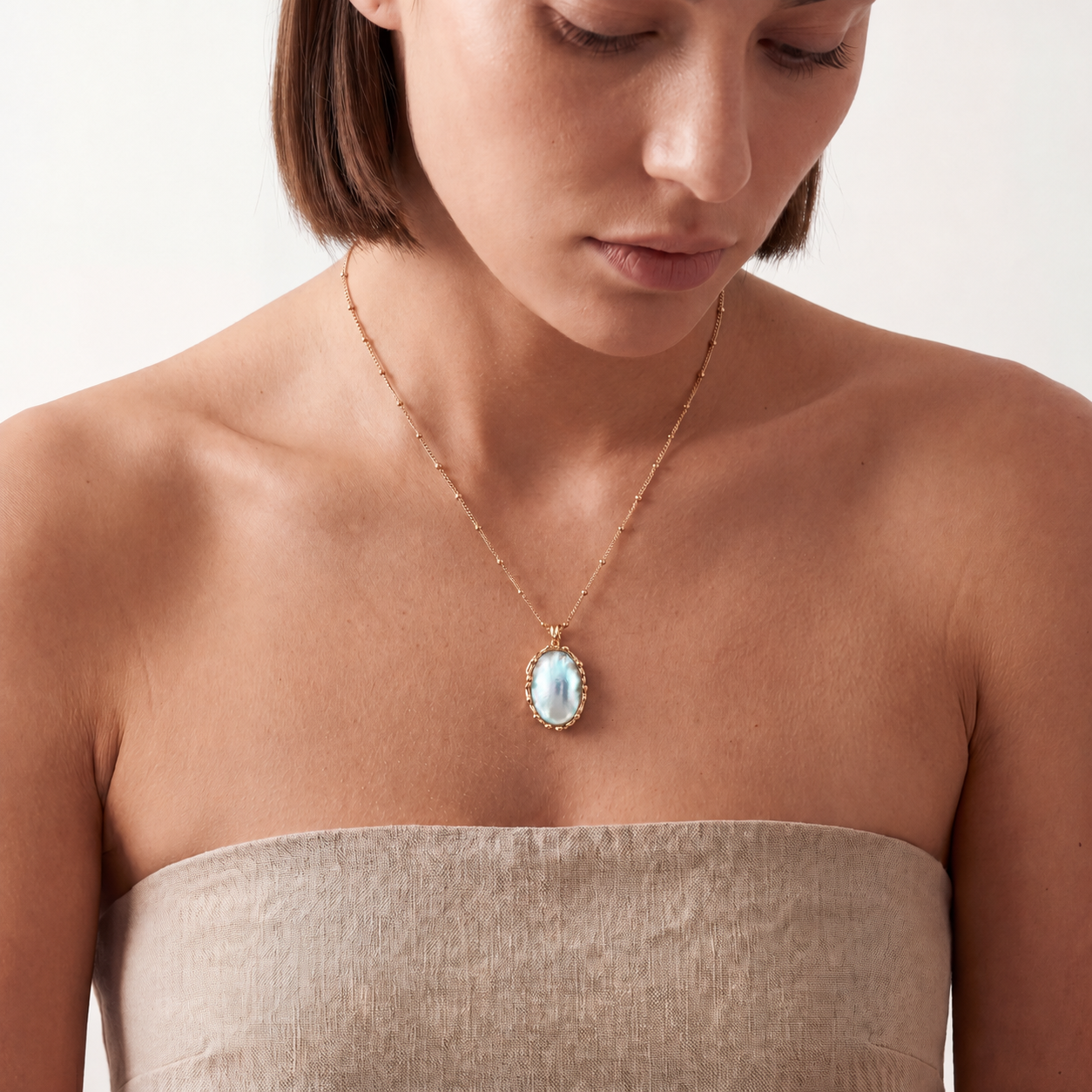 Mabé Pearl Pendant Necklace