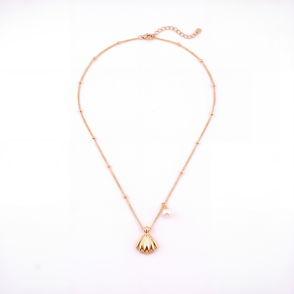 Gold Shell Pendant Necklace