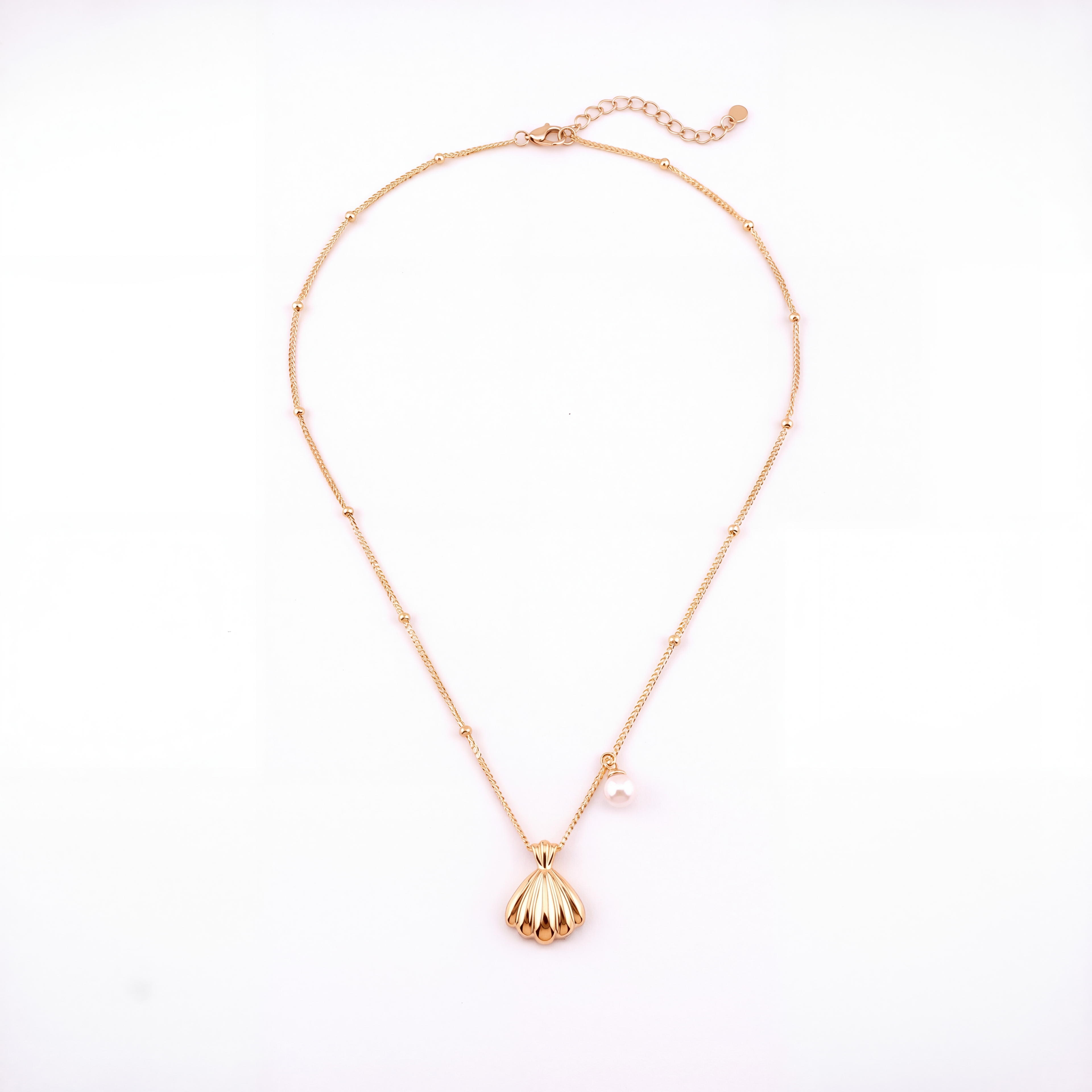 Gold Shell Pendant Necklace