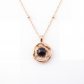 Black Agate Medallion Necklace